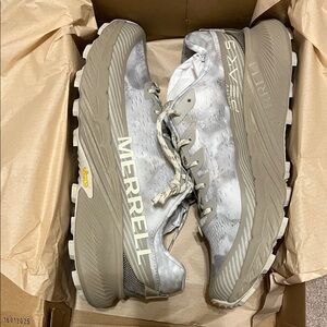 Merrell Light Gray and Beige Trail Shoes